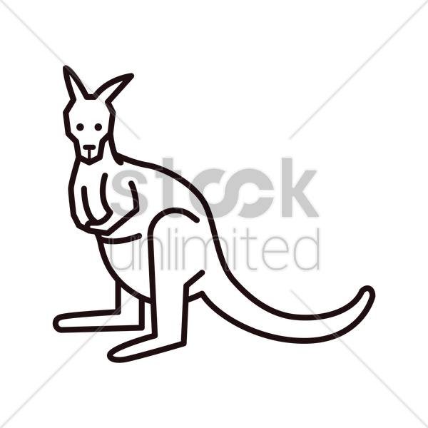 600x600 Kangaroo Icon Vector Image