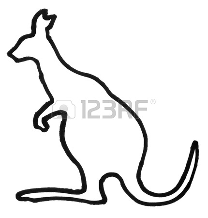 430x450 Outline Of A Kangaroo Stock Photo, Picture And Royalty Free Image