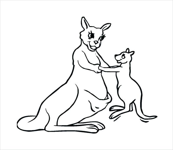585x510 New Kangaroo Color Page Crayola Photo Coloring Pages Drawings