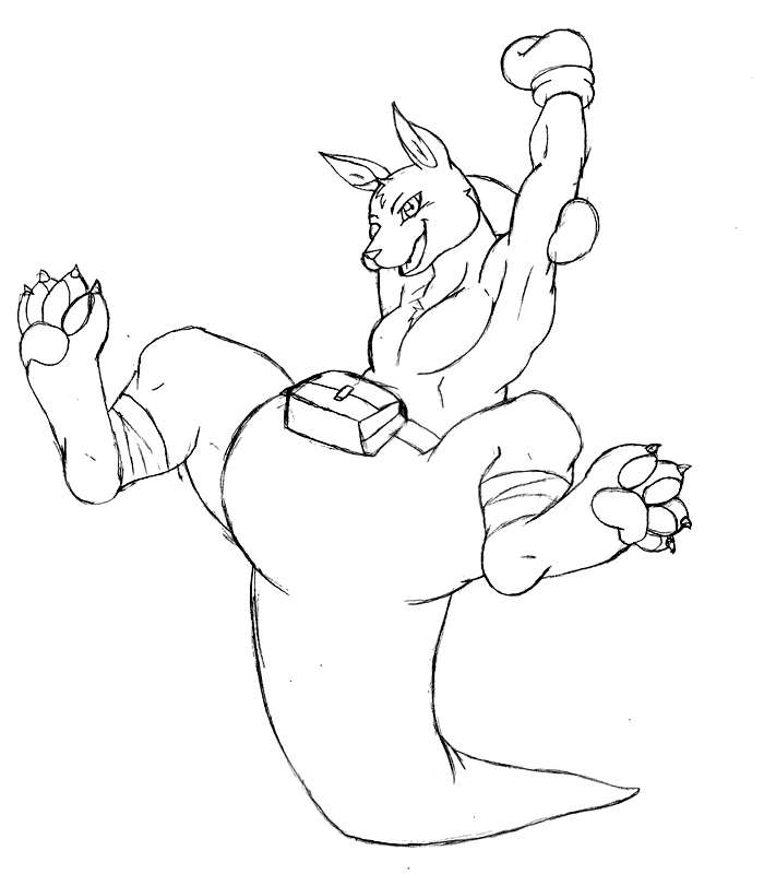 700x800 Kangaroo Sketch By Reagan700