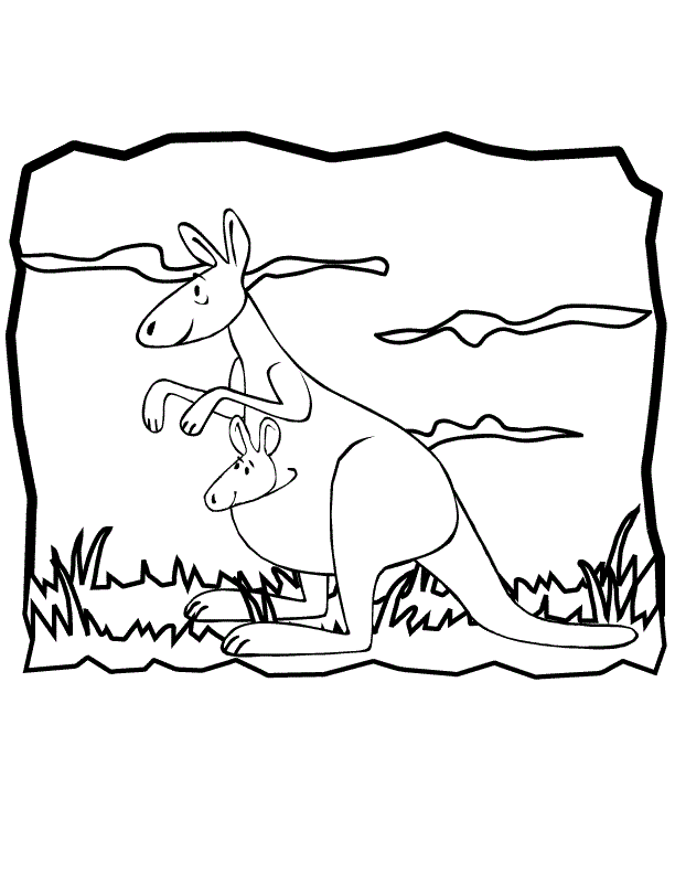 612x792 Free Printable Kangaroo Coloring Pages For Kids