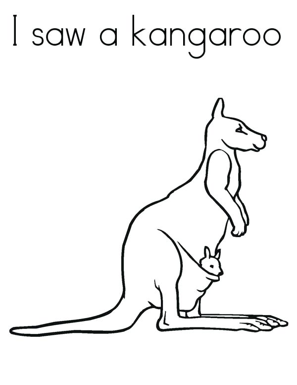 600x776 Kangaroo Coloring Page I Saw A Kangaroo Coloring Page Baby