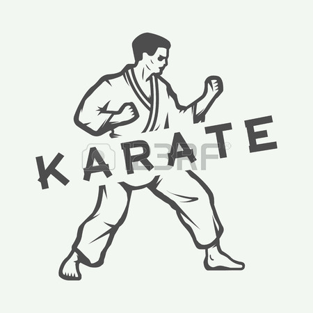 450x450 Vintage Karate Or Martial Arts Logo, Emblem, Badge, Label
