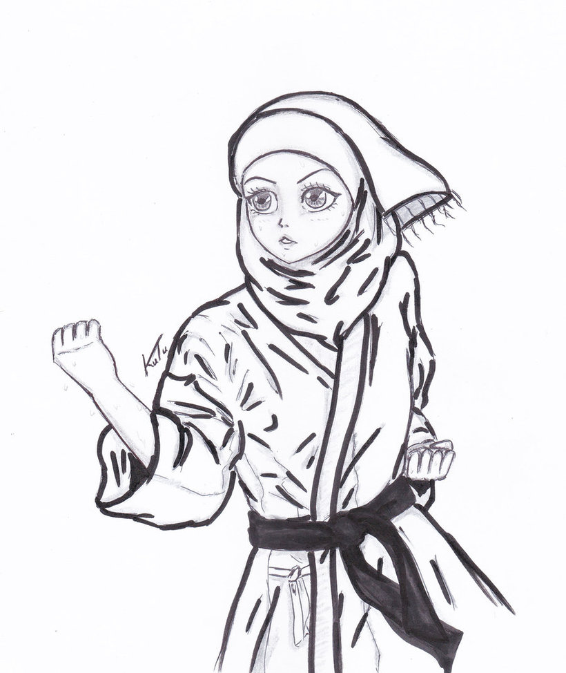 820x974 Girl Karate By Mangaiq