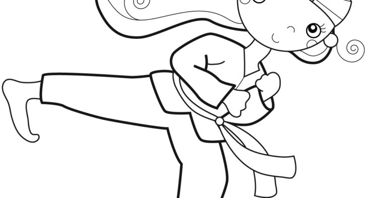 728x393 Karate Kid Coloring Page Printable Karate Pictures