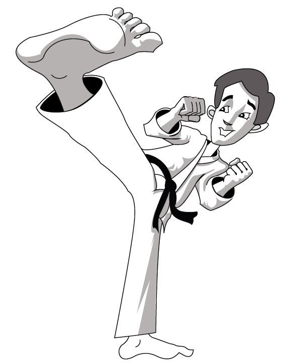 565x723 Karate Kid Vector Graphic Illustration