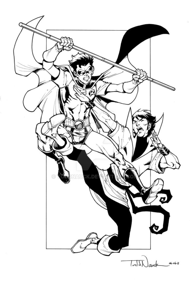 733x1089 Robin Vs. Karate Kid By Toddnauck