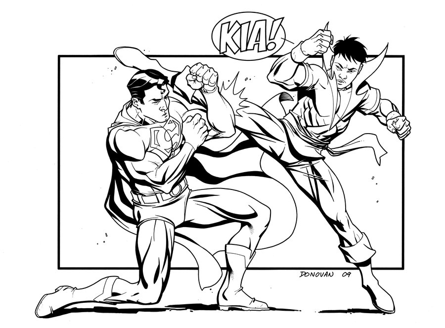 900x663 Superman Vs. Karate Kid By Derecdonovan