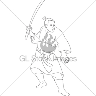 325x325 Japanese Samurai Warrior With Sword Gl Stock Images