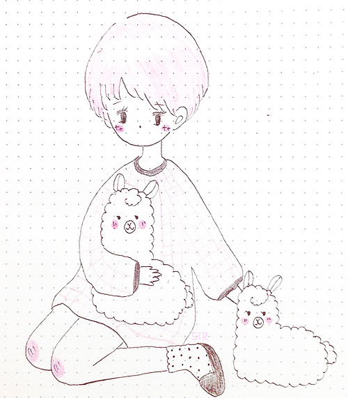 500x571 Cute Alpaca Illustration Tumblr