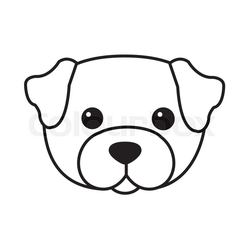 800x800 Cute Dog Kawaii Style Vector Illustration Design Stock Vector