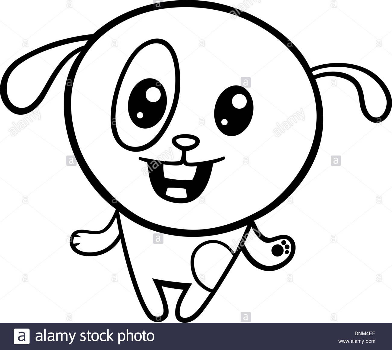 1300x1159 Black And White Cartoon Illustration Of Kawaii Style Cute Happy