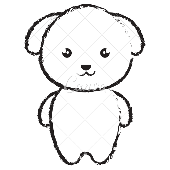550x550 Kawaii Dog Sketch