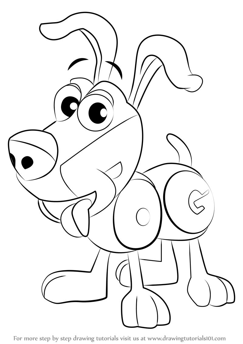 800x1131 Learn How To Draw Dog From Wordworld (Wordworld) Step By Step