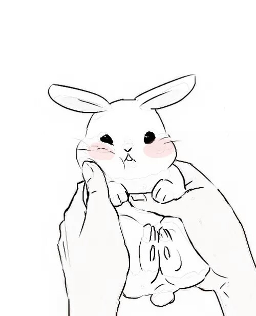 500x616 Drawn Bunny Kawaii