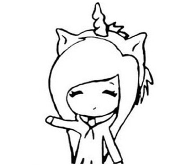 594x570 Chibi Templates Paper People Chibi, A Unicorn