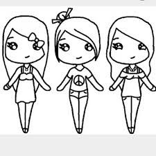 225x225 School Girl Chibi Stencil Cute Chibi Drawings