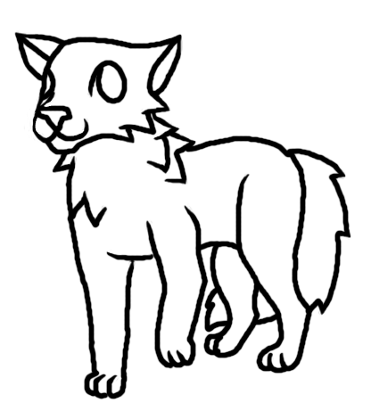 416x470 Some Wolf Lineart By Super Kawaii Panda