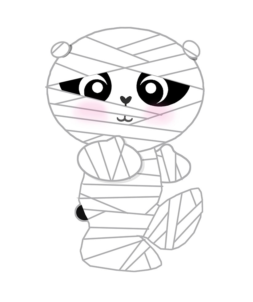 822x981 Lil'Panda As A Mummy. A Super Cute Halloween Character. Www