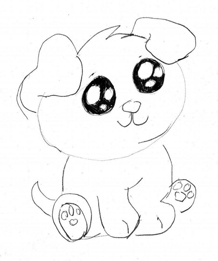 Kawaii Puppy Drawing at GetDrawings | Free download