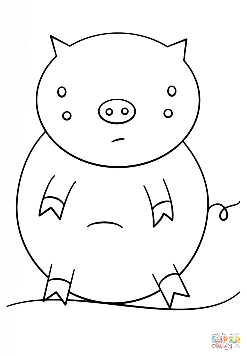 824x1186 Kawaii Pig Coloring Page Free Printable Coloring Pages