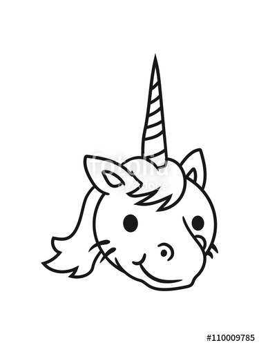 375x500 Unicorn Face Head Kawaii Kitten Unicorn Pferdchen Horse Sweet Cute