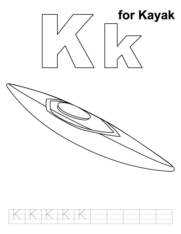 612x792 Kayak Coloring Pages For Adults Kayak Drawing