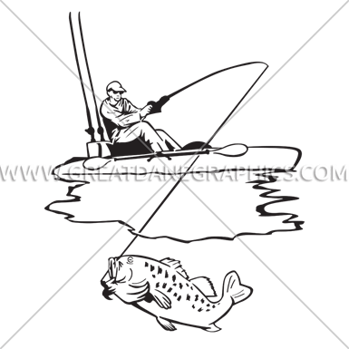 385x385 Kayak Fishing Production Ready Artwork For T Shirt Printing