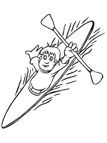 360x480 Boy Floating On Kayak Coloring Page Free Printable Coloring Pages