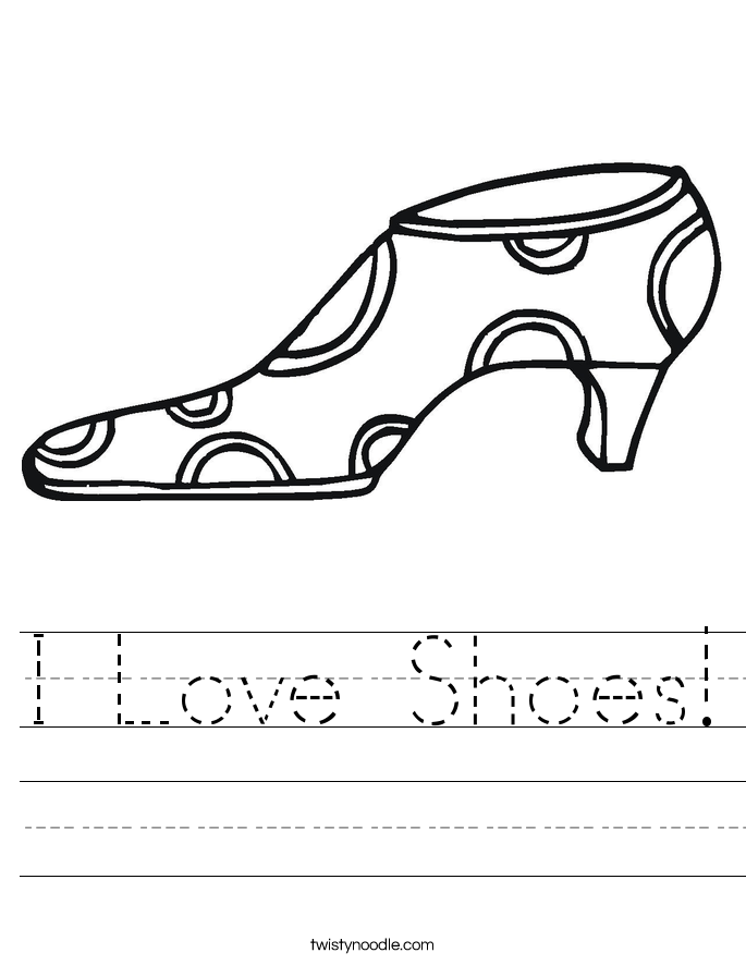 685x886 I Love Shoes Worksheet