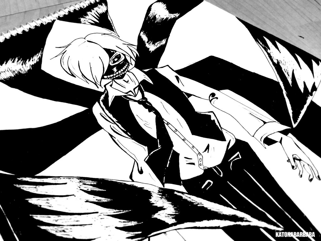 1024x768 Ken Kaneki Ghoulism By Parkminhae