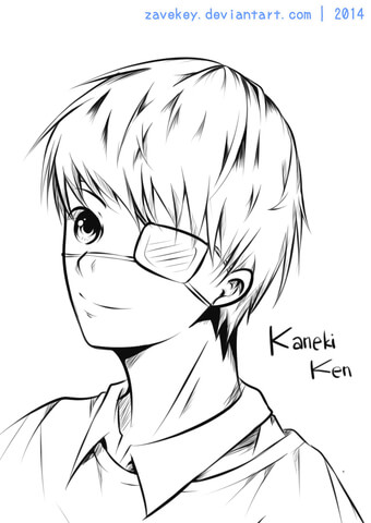340x480 Ken Kaneki Coloring Page Free Printable Coloring Pages