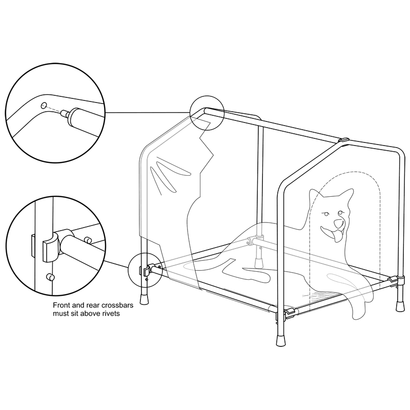 800x800 Houndhouse Dog Kennel