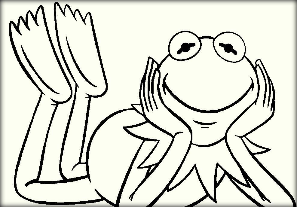 988x689 Kermit The Frog Coloring Pages Coloring Page For Kids