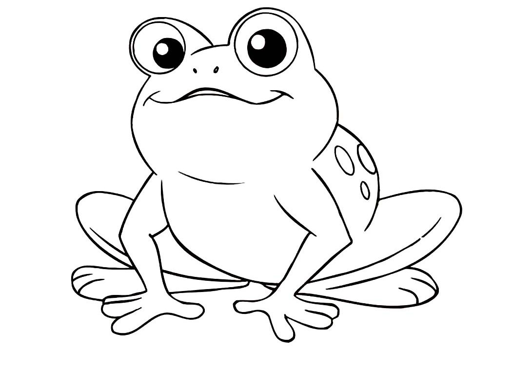 1050x800 Frog Coloring Pages Realistic And Kermit The Page Cartoons Miss