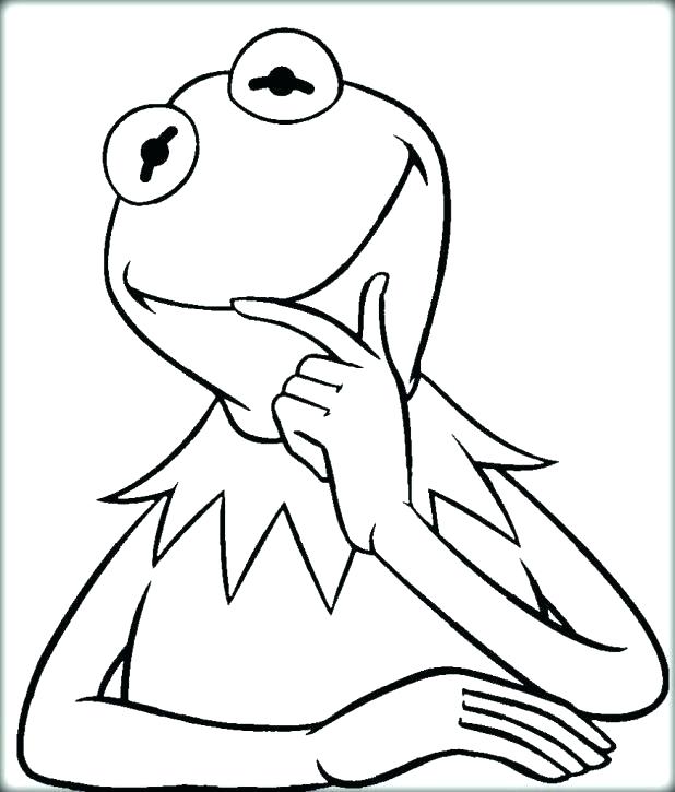 618x725 Classy Kermit The Frog Coloring Pages Crayola Photo Page First