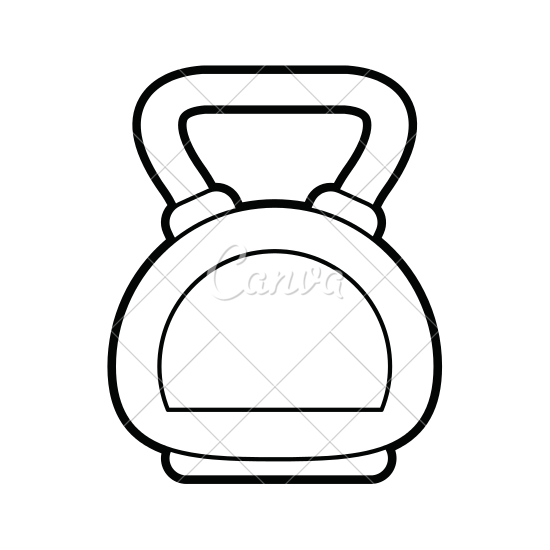 550x550 Kettlebell Vector Illustration