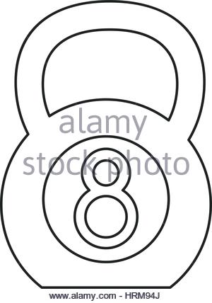 300x428 Kettlebell Weight Gym Fitness Outline Stock Vector Art