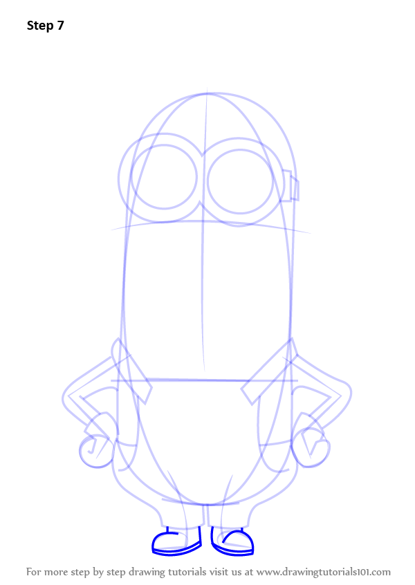 600x846 Learn How To Draw Kevin From Minions (Minions) Step By Step