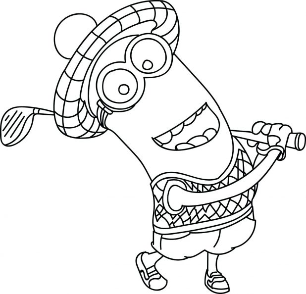 618x594 Minion Coloring Page Free Halloween Pages Bob Printable Kevin