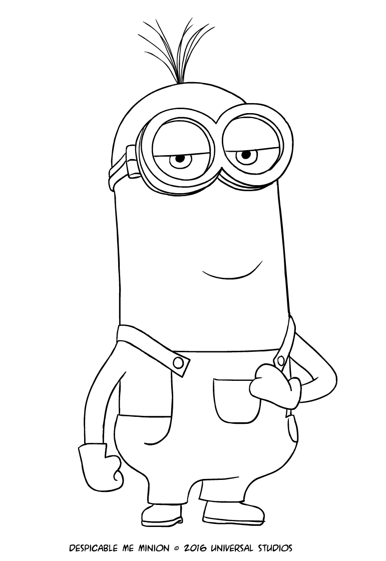771x1121 Minion Kevin Coloring Page