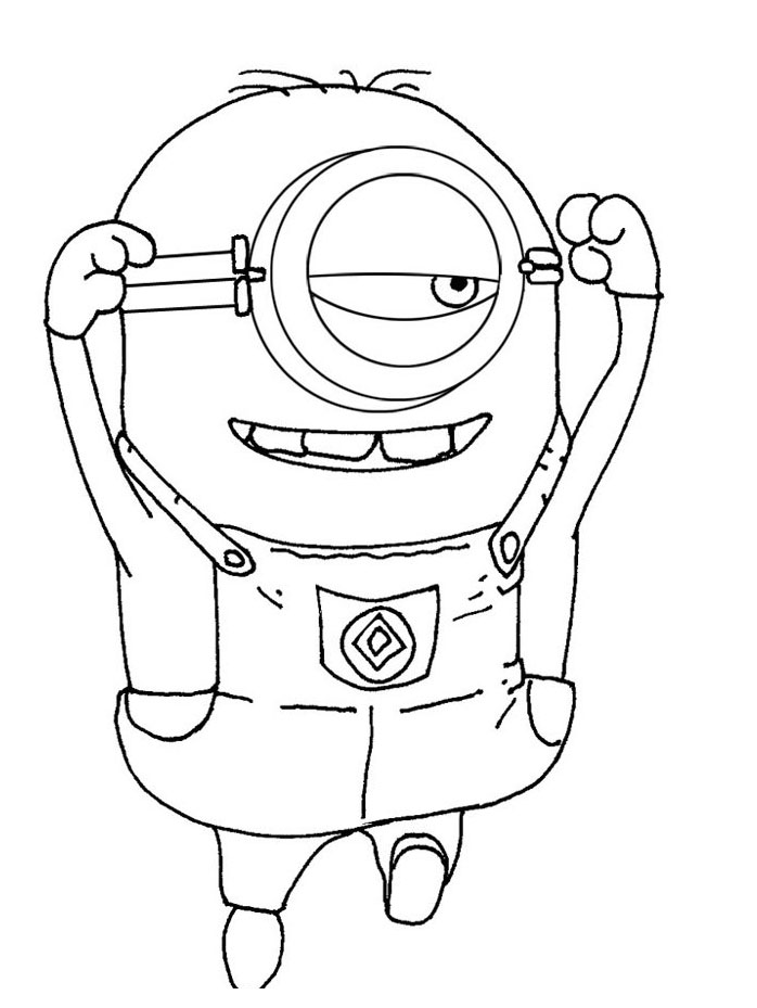 698x929 Printable Despicable Me Coloring Pages On Kevin The Minion