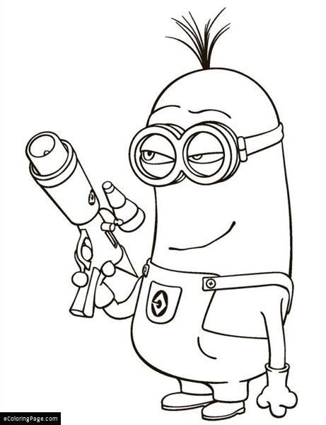 461x600 Free Kevin The Minion Coloring Page For Kids