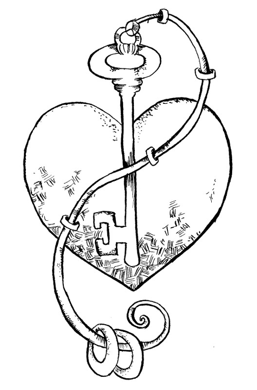 528x800 Lock And Key Coloring Pages