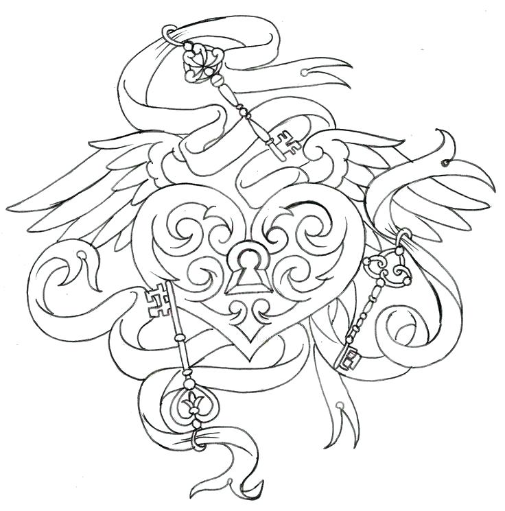 736x745 Stunning Key Coloring Page Best Of Together With Lock Outline