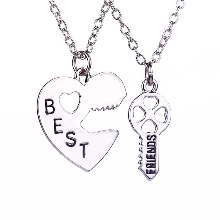 750x750 Best Friend Necklaces Key To The Heart Pendant Necklaces Lock