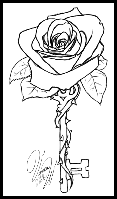 385x657 Rose Key Lines By Candrence