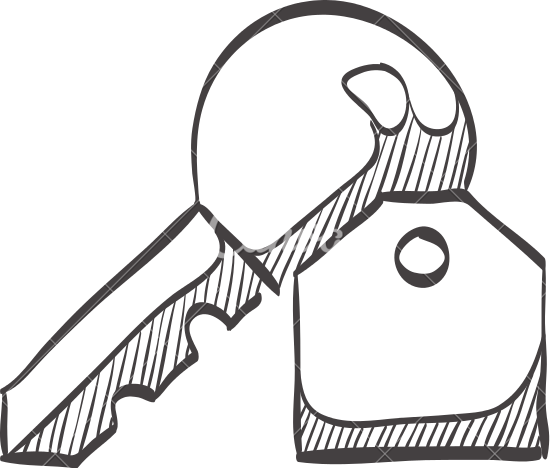 550x468 Sketch Icon Of A Key