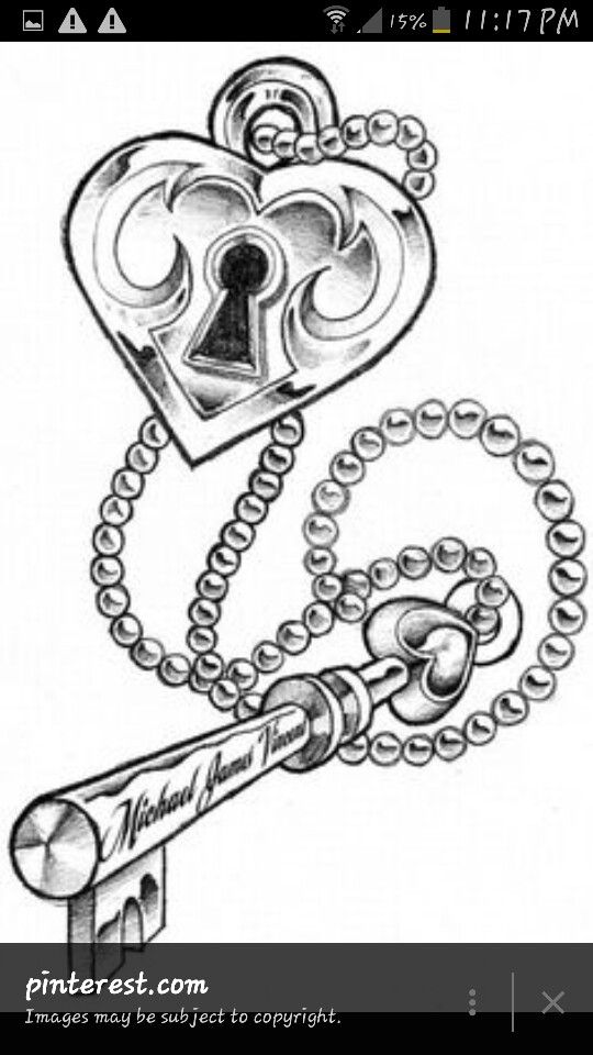 Key Tattoo Drawing at GetDrawings | Free download