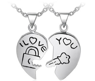 329x282 Key To My Heart Necklaces For Couples Imens Jewelry